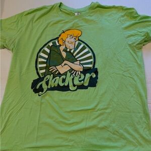 Vibrant Green Graphic Tee Shaggy from Scooby Doo